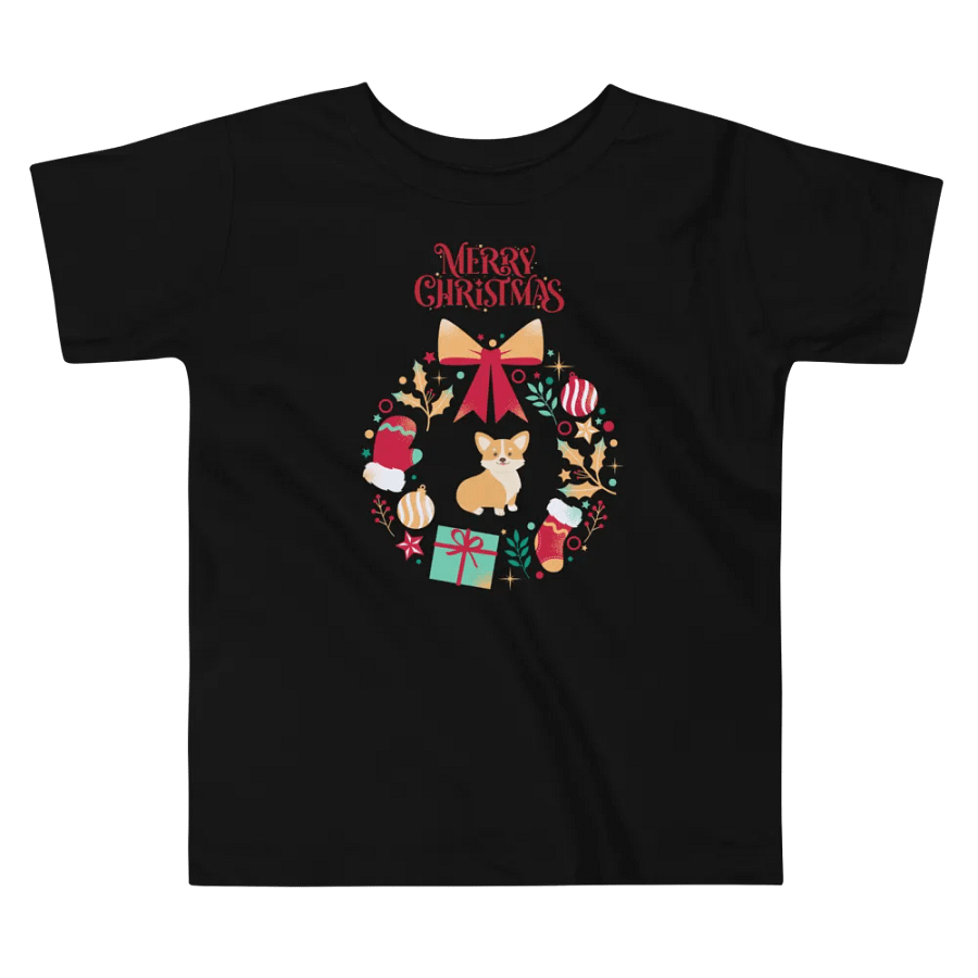 Merry Christmas Corgi Festive Toddler T-Shirt product image (3)