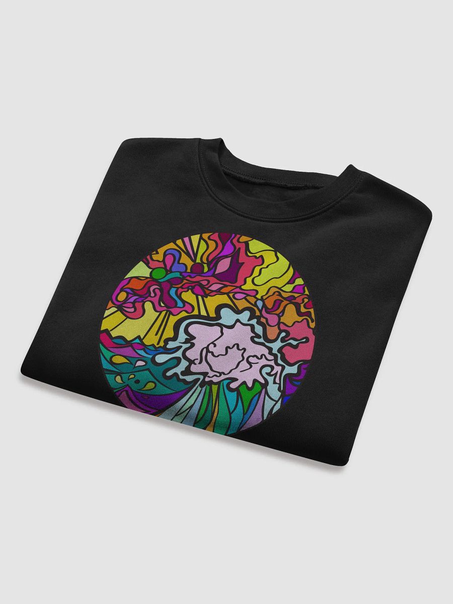 Swirling Sunset Women's Fleece Crop Sweatshirt - Wave at Sunset product image (22)