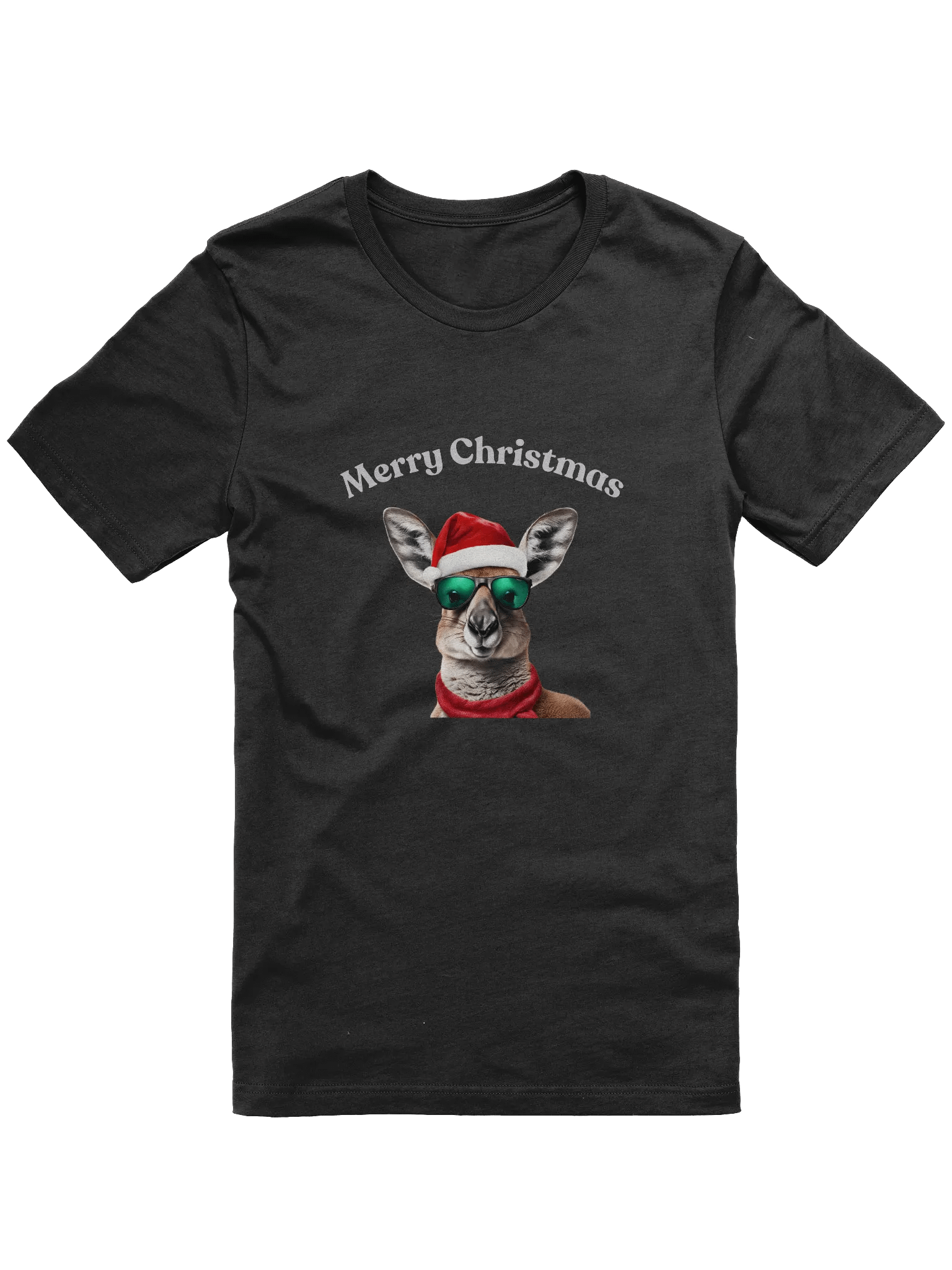 Festive Kangaroo Merry Christmas T-Shirt - Silver product image (1)
