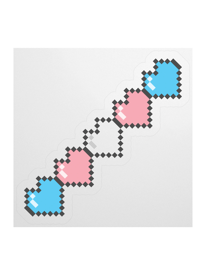 Trans Pixel Hearts Sticker product image (1)