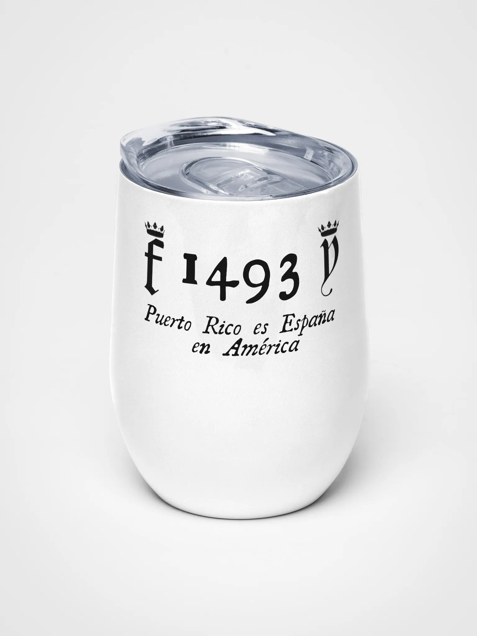 Vaso acero inoxidable con tapa - 1493 Puerto Rico es España en América product image (1)