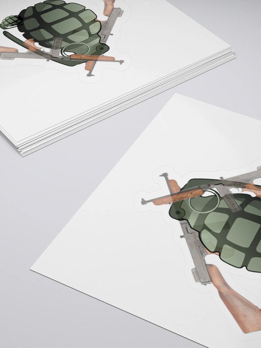 Crossed Arms Grenade Kiss Cut Stickers product image (4)
