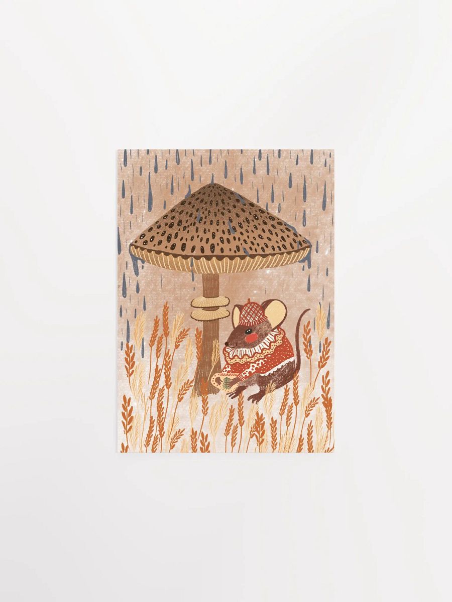 cute little mouse with a mushroom umbrella product image (2)