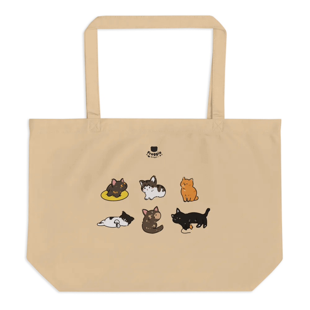 Cat Cafe Cats Doodle Tote Bag product image (1)