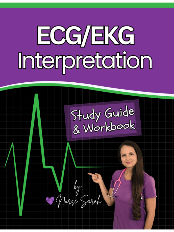 ECG/EKG Interpretation Study Guide & Workbook by Nurse Sarah (Digital) product image (1)