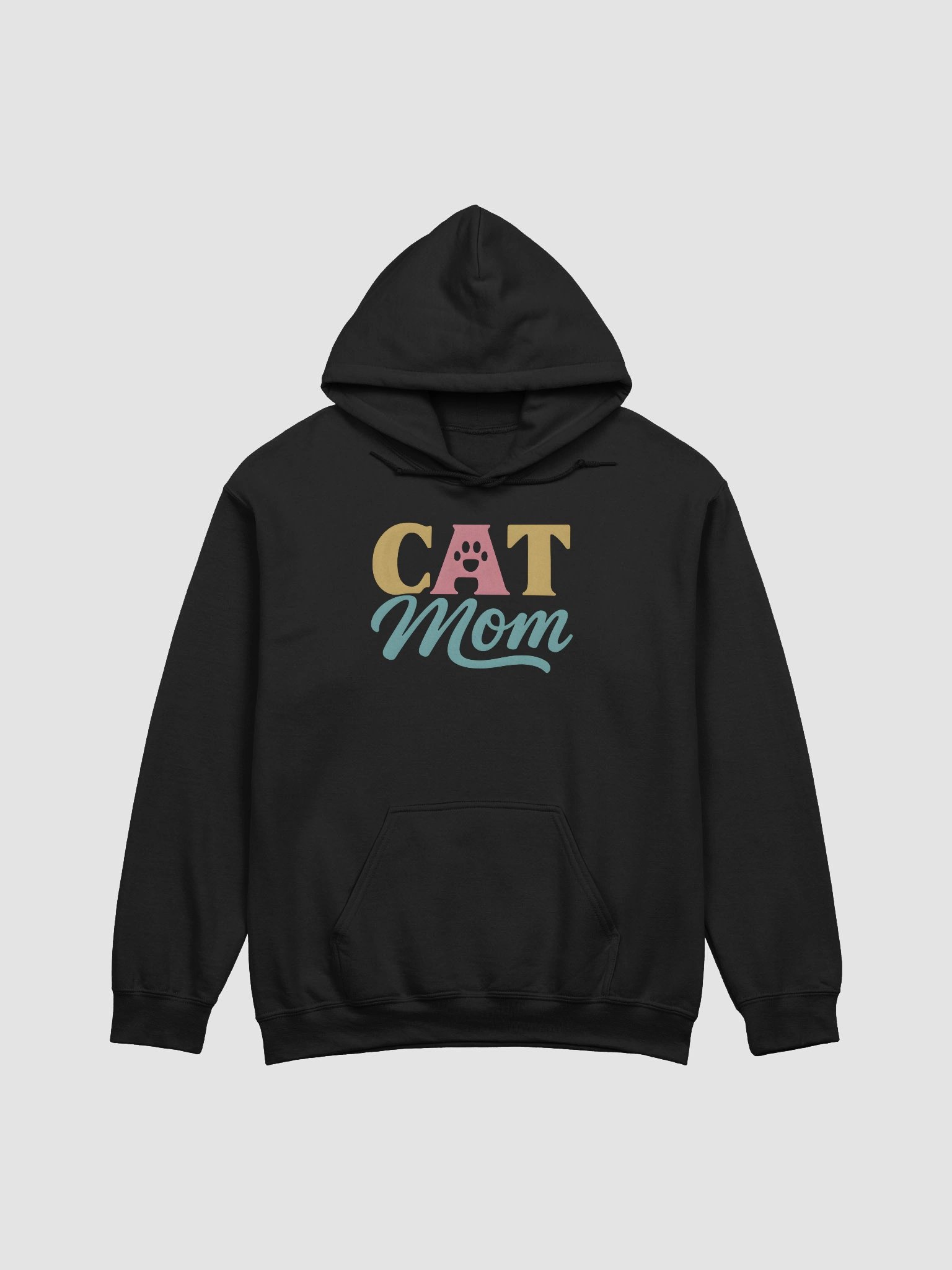 Cat Mom Hoodie | Cute Pet Lover Design with Paw Print Heart | Gift for Cat Owners product image (1)
