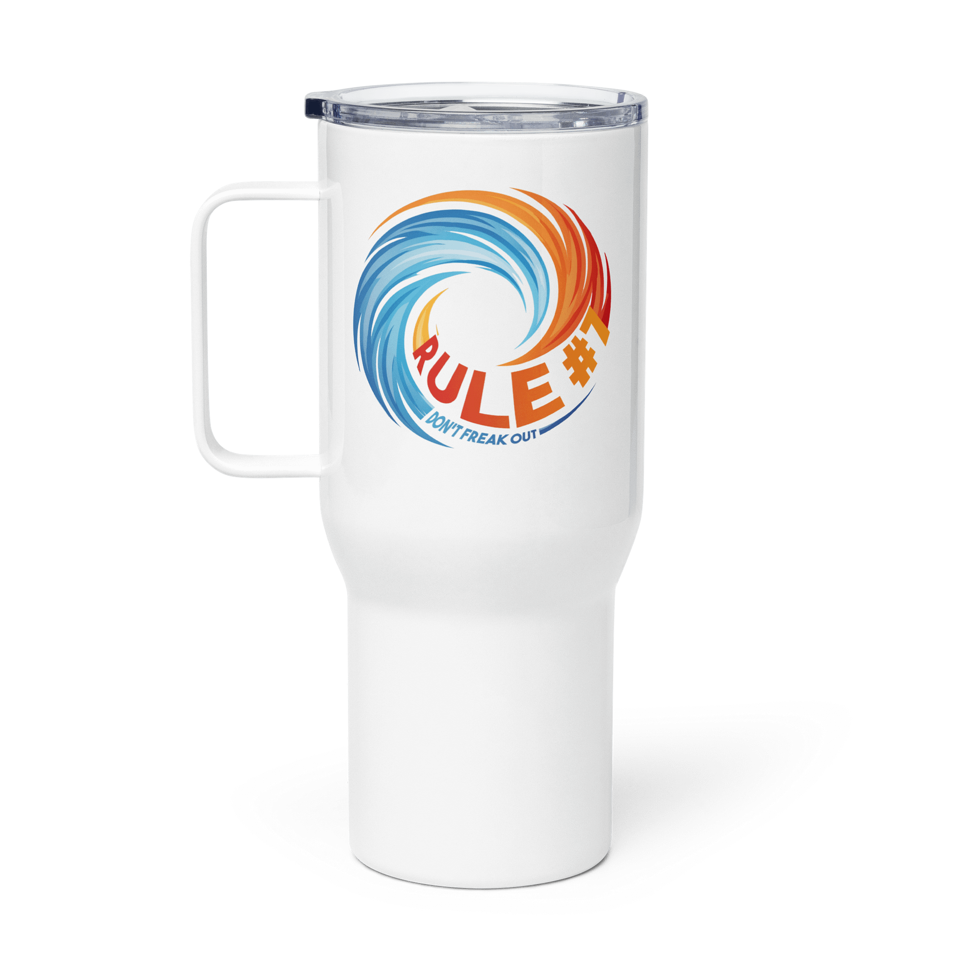 Rule # 7 Travel Mug Blue and Orange product image (1)