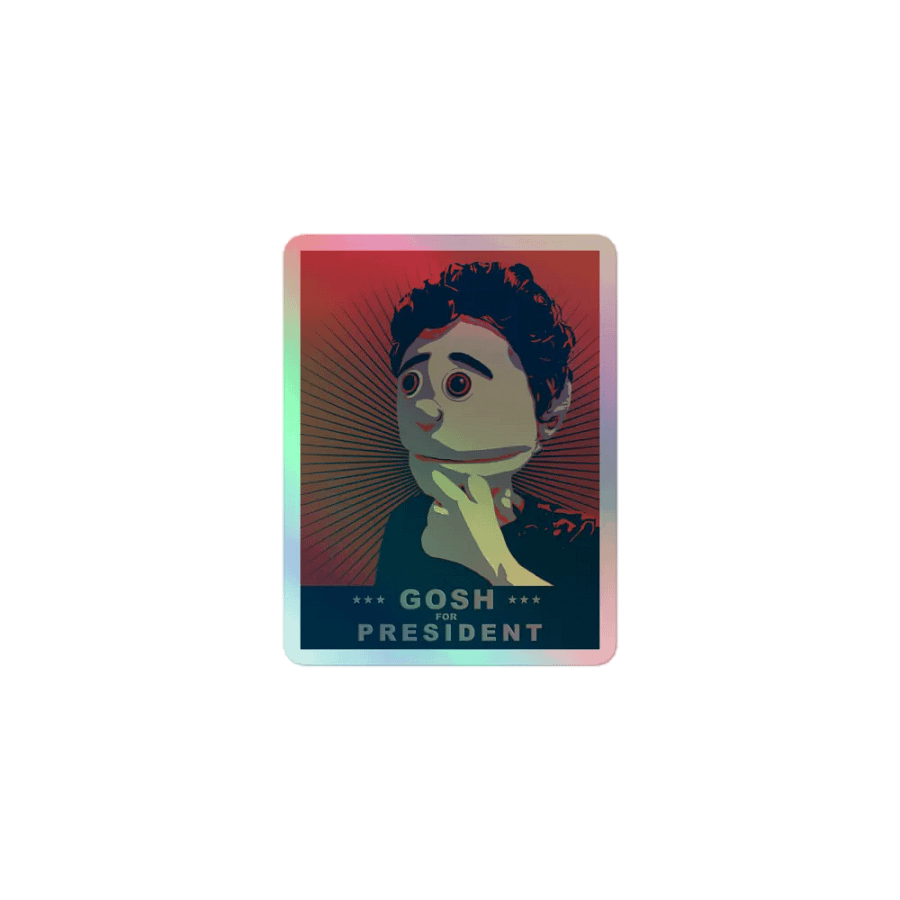 Gosh For President Holographic Sticker product image (1)