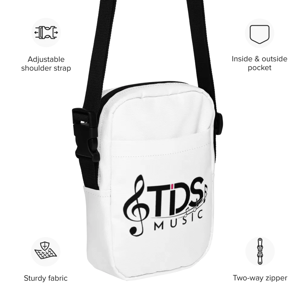 TDS Music White Crossbody Bag with All-Over Musical Print product image (11)