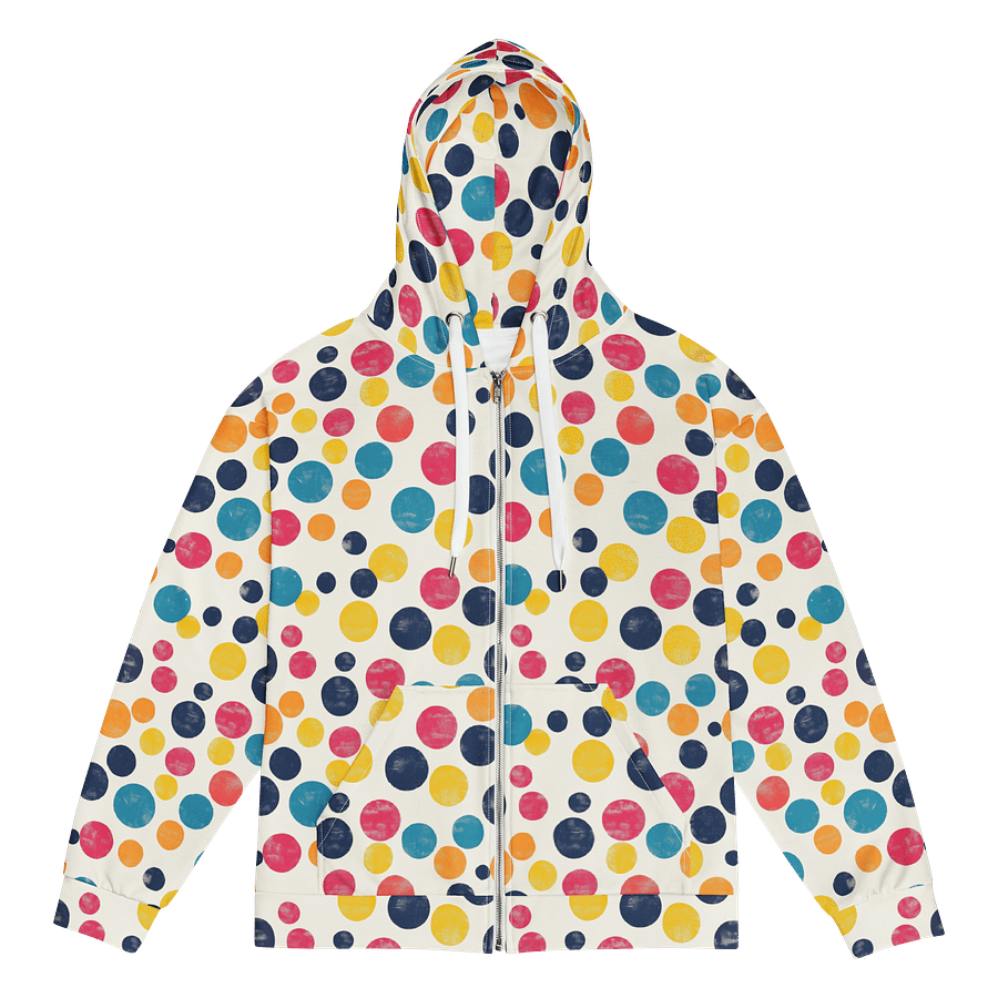 Polka Dot Illusion Vintage Retro Unisex Zip Hoodie product image (1)