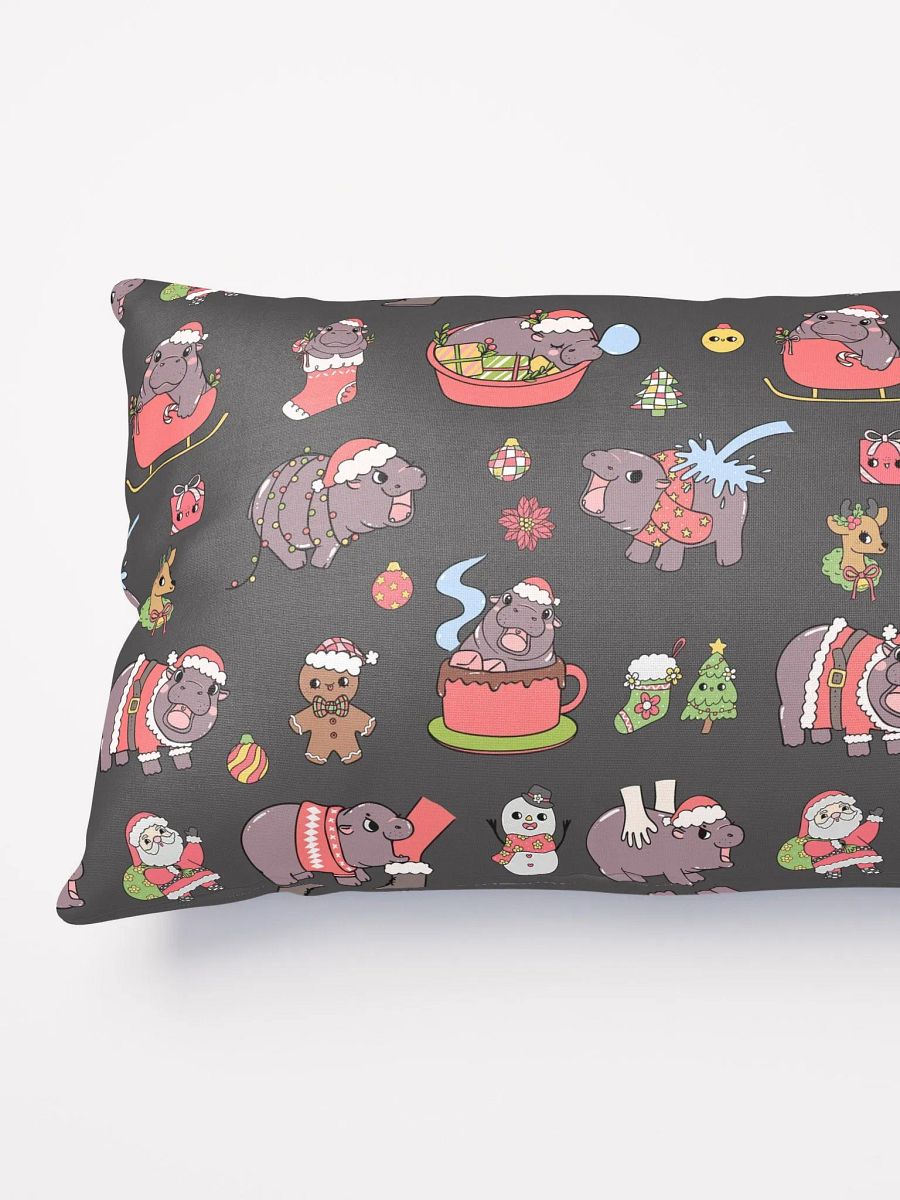 MOODENG'S BLACK CHRISTMAS PILLOW! product image (4)
