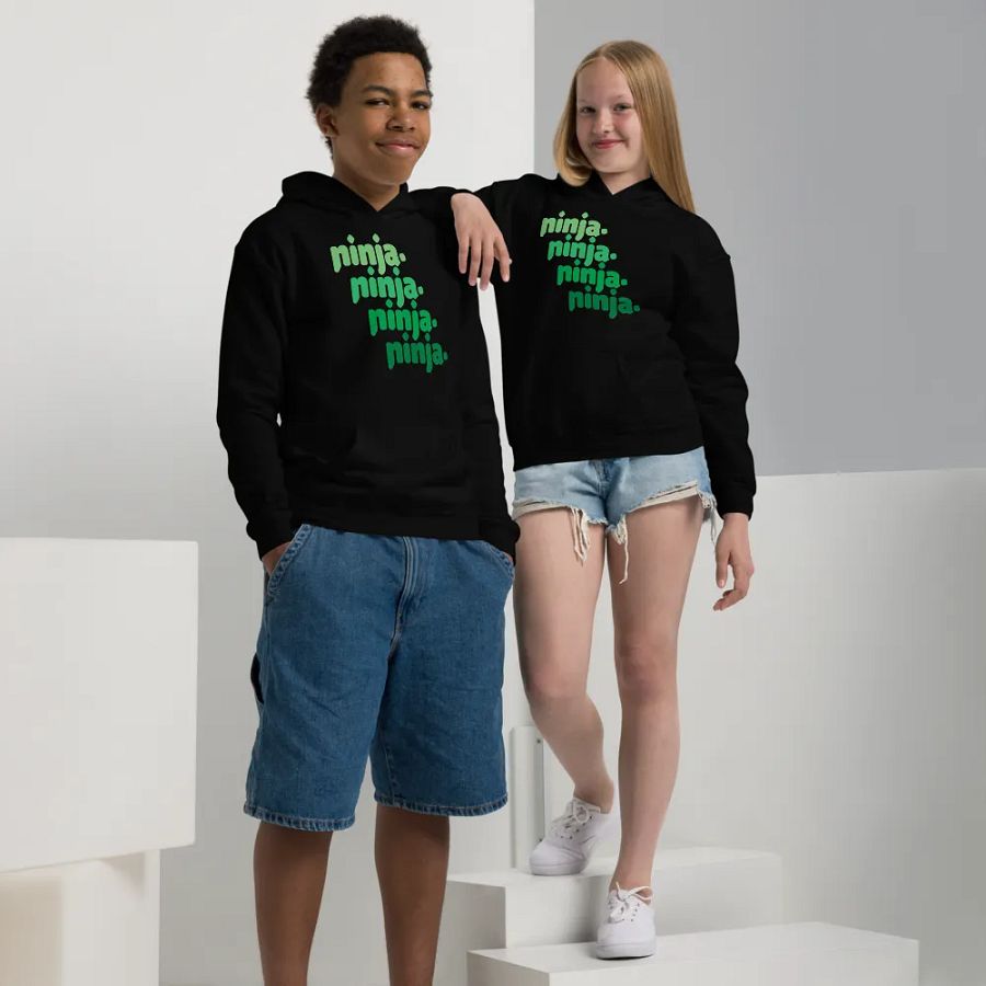 Green Quad Ninja Kids Hoodie product image (4)