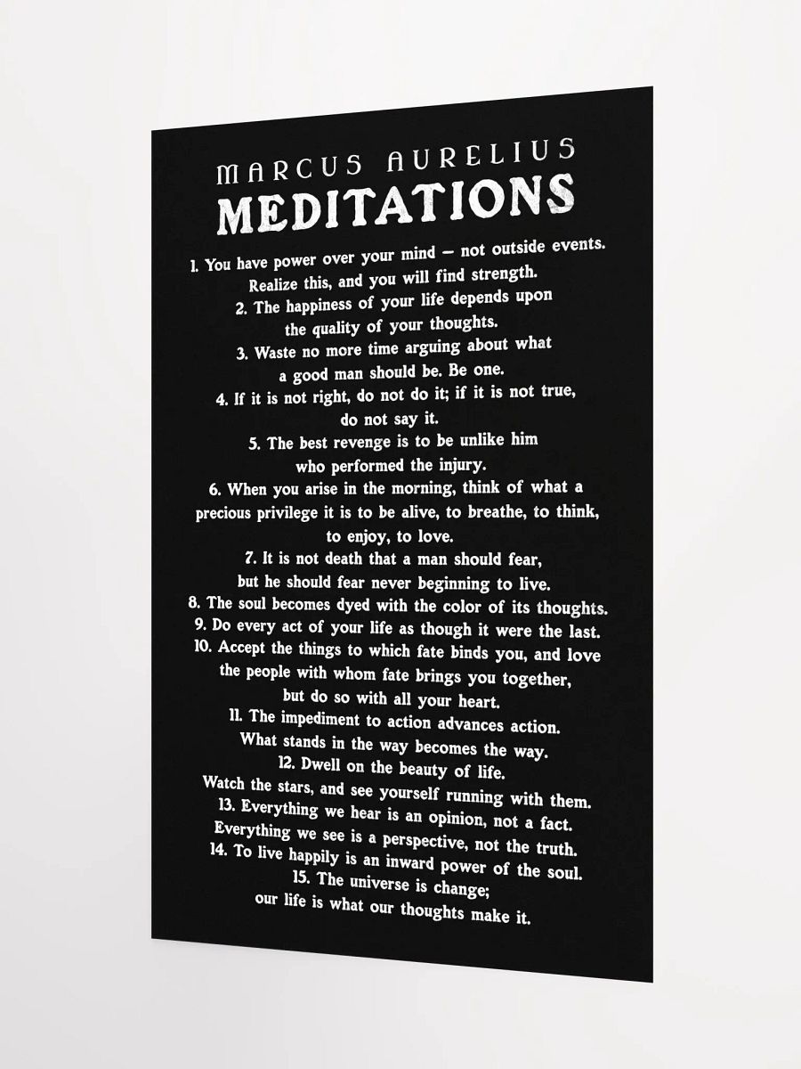 Marcus Aurelius Meditations Matte Paper Poster product image (6)