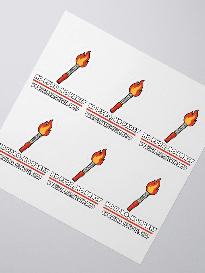Pachet 6 stickere No Pyro No Party product image (2)