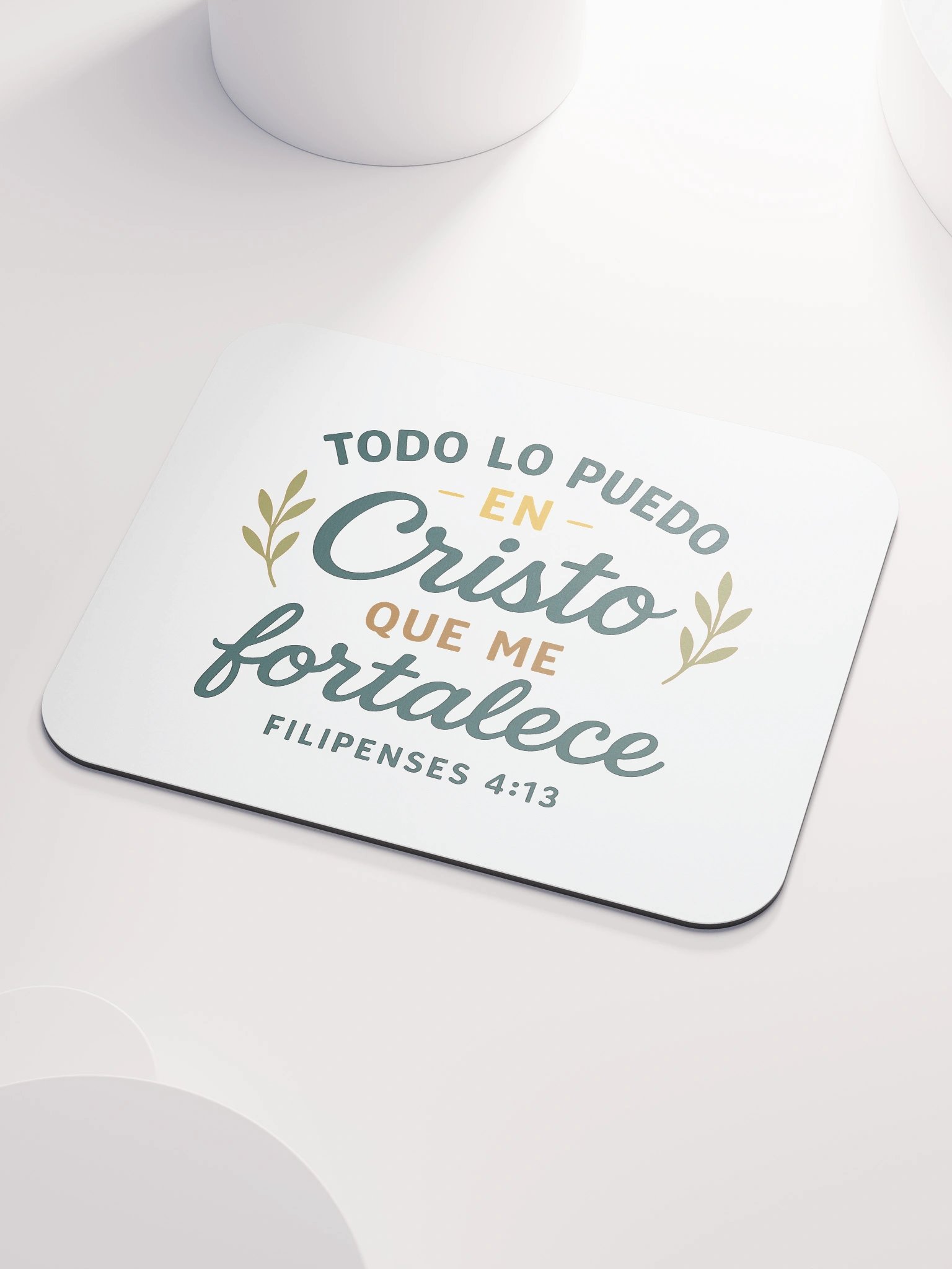 Faith Mouse Pad – “Todo lo puedo en Cristo” – Spanish Christian Design product image (3)