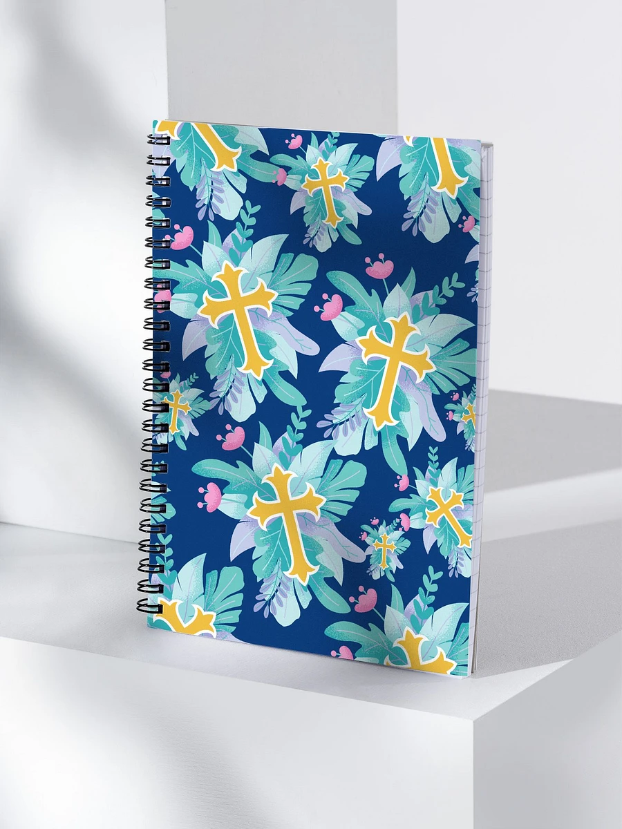 Blue Floral Cross Patterned Journal product image (4)