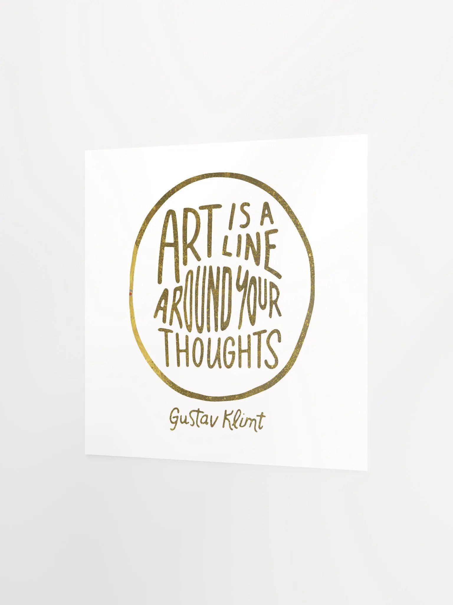 Gustav Klimt: "Art Is A Line" Quote - Print product image (2)