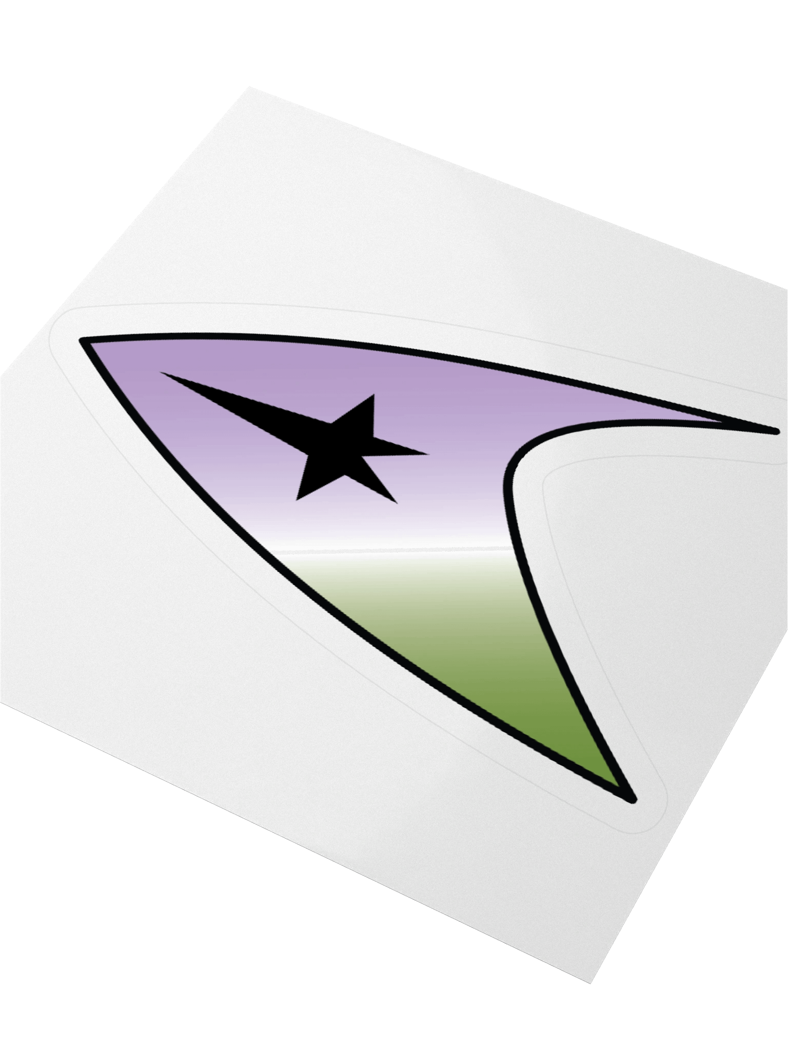 Genderqueer Pride Gradient Starfleet Sticker product image (9)