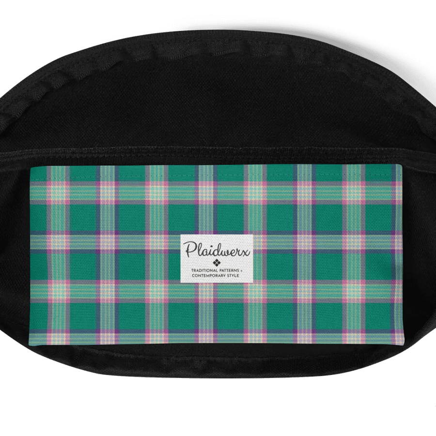 Emerald Green and Purple Plaid Fanny Pack product image (6)