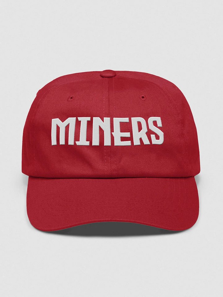 Miners White Letters Dad Hat product image (6)