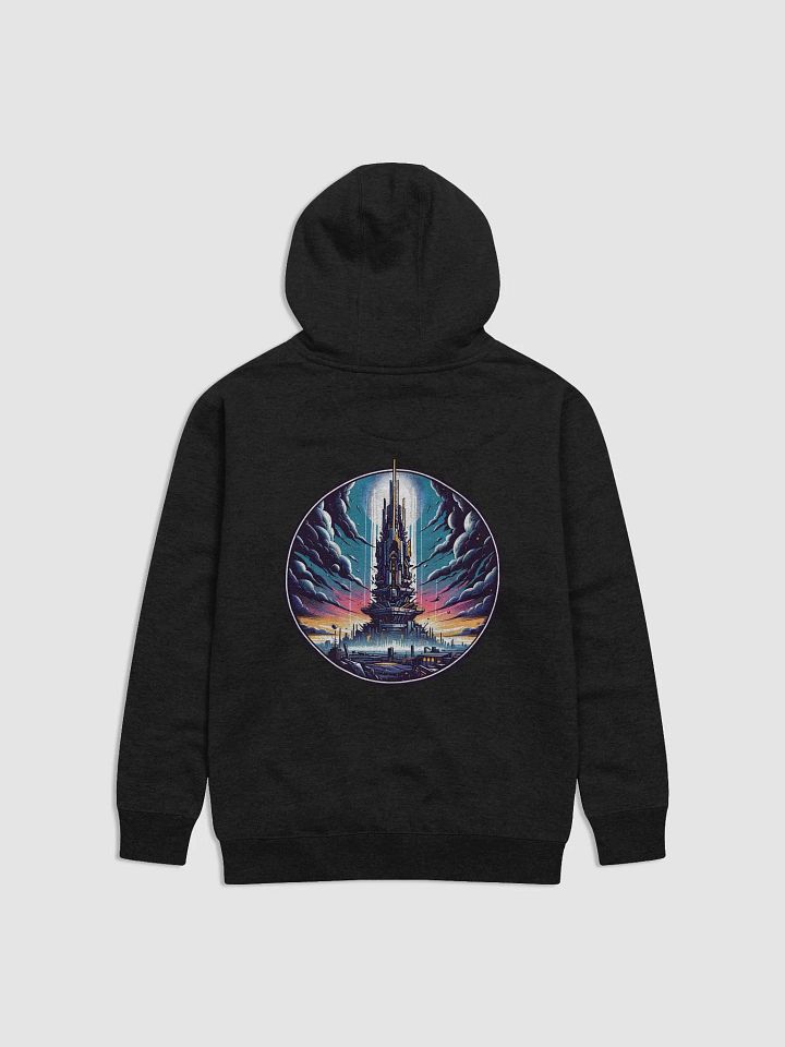 Futuristic Cityscape Hoodie – A Vision of Time and Innovation 🌌 product image (12)