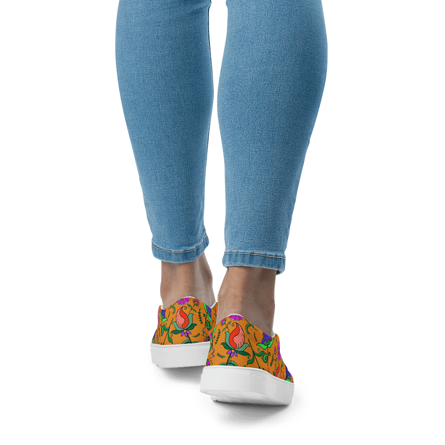 Kalamkari Floral Canvas Slip Ons product image (4)