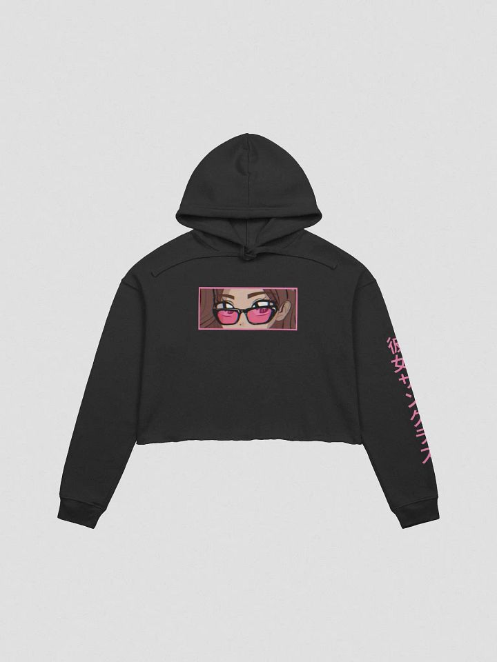 Anime Shades Crop Hoodie (Pink) product image (1)
