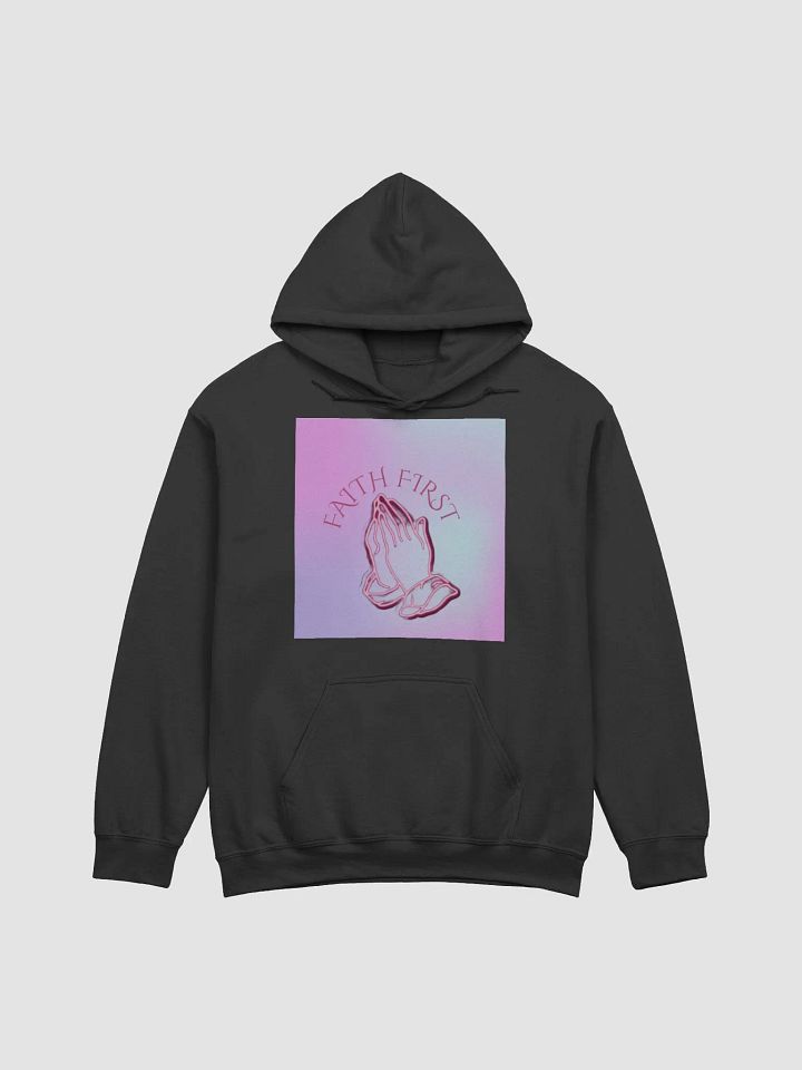 Faith first black hoodie product image (1)