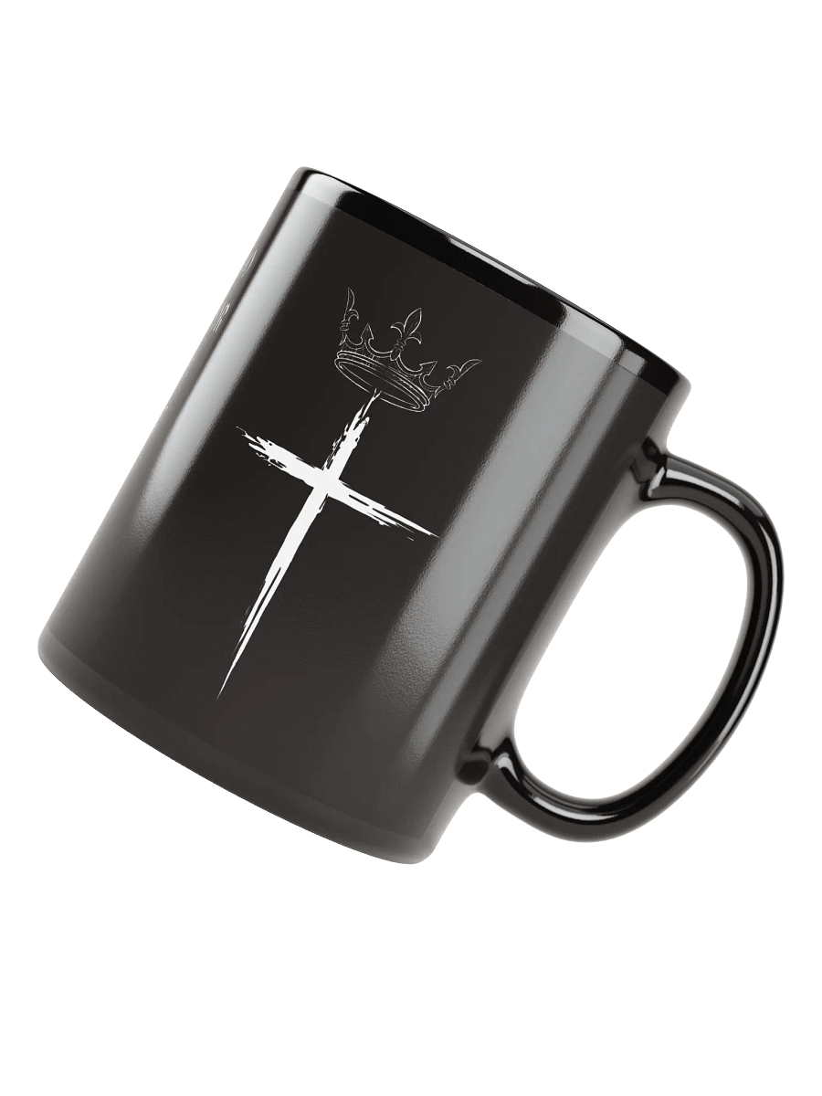 Cross And Crown Black Glossy Mug product image (4)