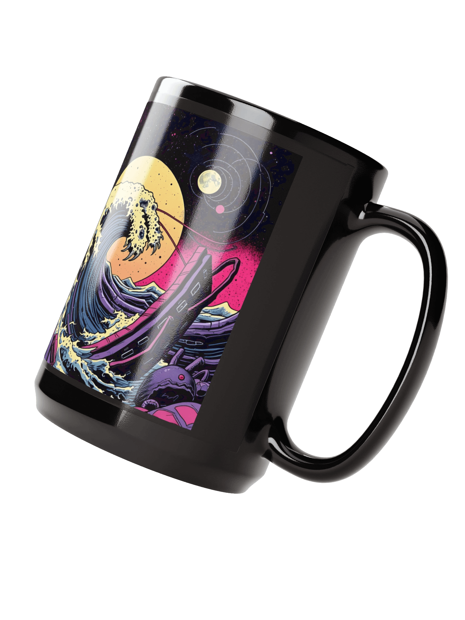 Weird Wave Sounds Duality Mug - 15 0z Black product image (2)