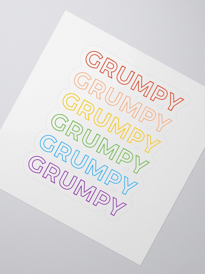 Grumpy Rainbow sticker product image (2)