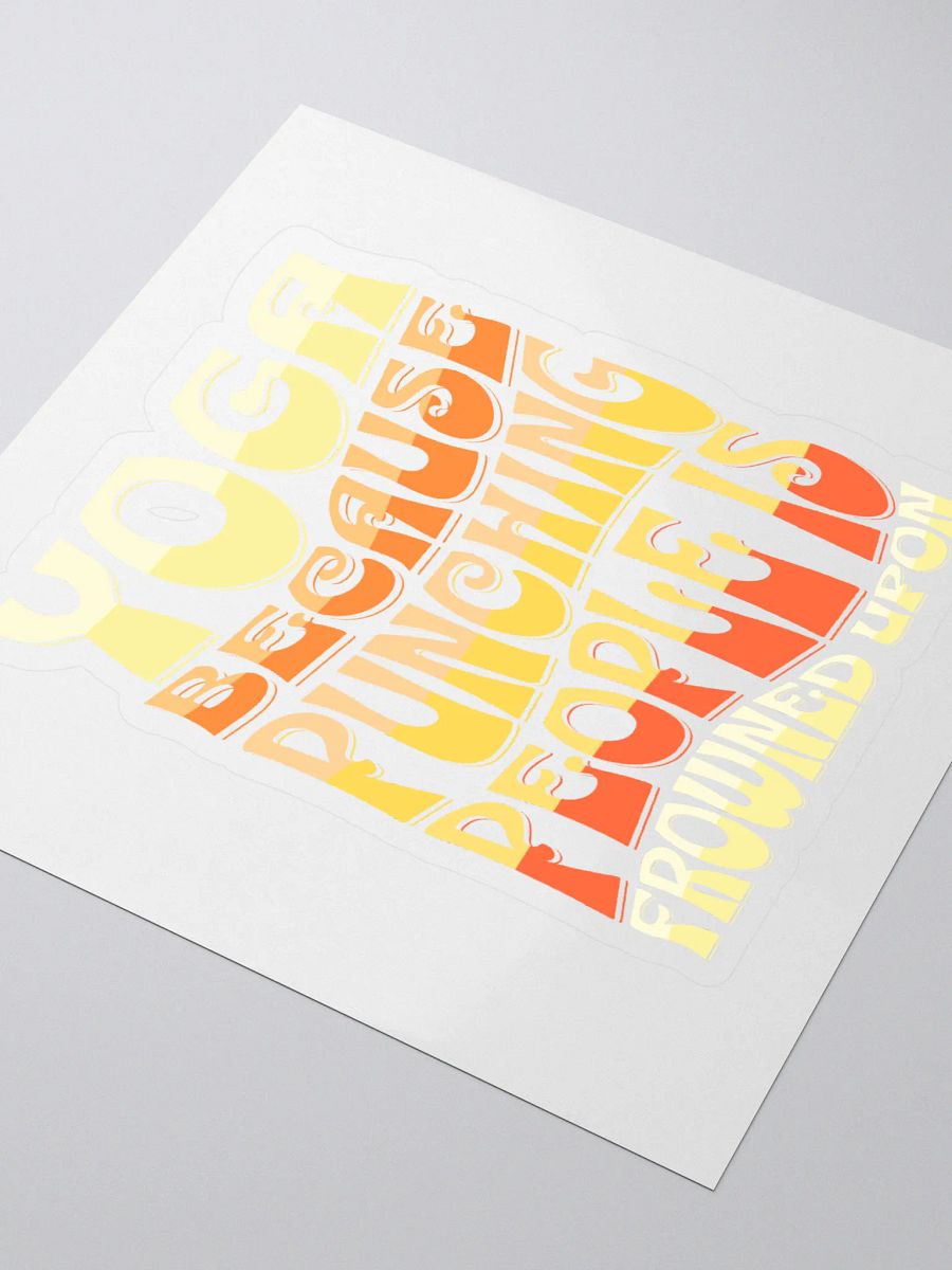 Yoga Humor Vibes Kiss Cut Sticker product image (3)