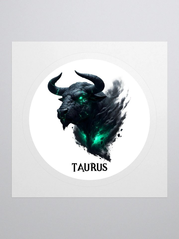 Mythical Taurus Zodiac Round Sticker product image (1)
