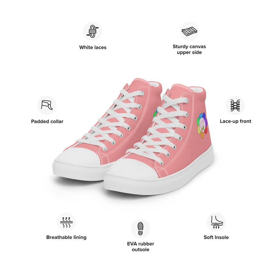 Pastel Red and White Flower Sneakers product image (18)