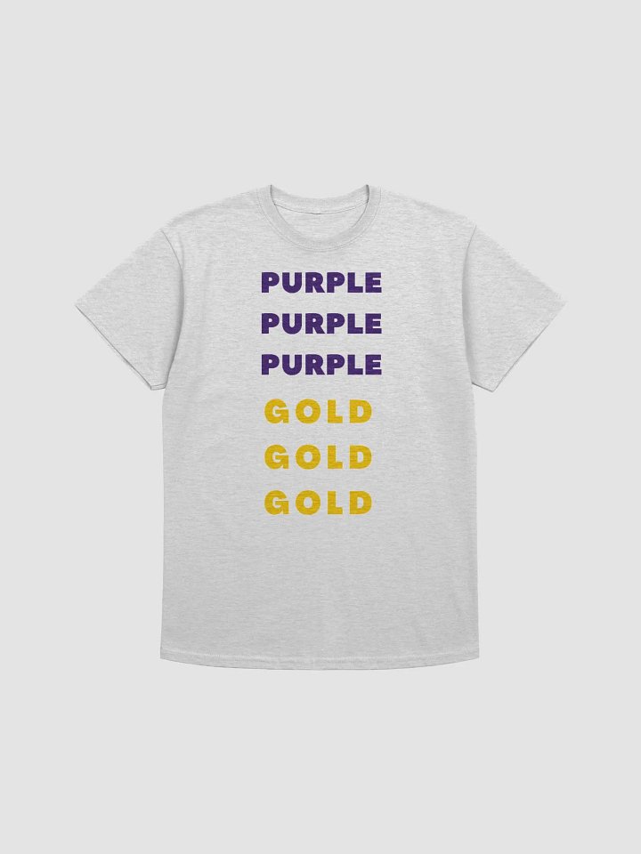 PURPLE PURPLE PURPLE GOLD GOLD GOLD T-SHIRT product image (1)