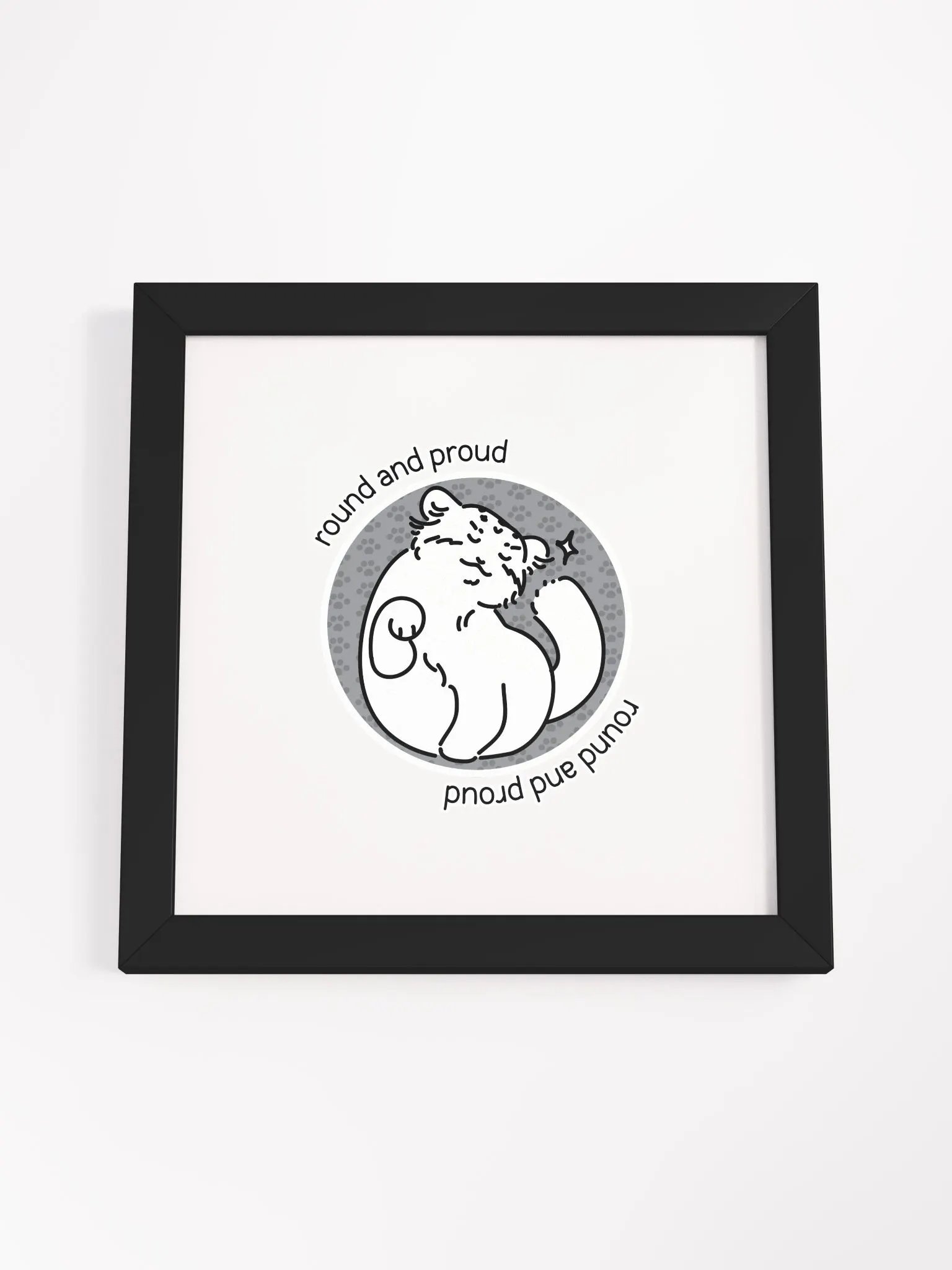 Round and Proud Manul Unlabeled Version - Framed Print product image (4)