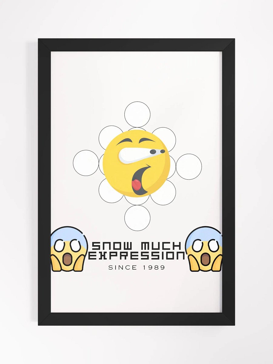 Snow Much Expression Framed High-Quality Matte Poster (in) product image (1)