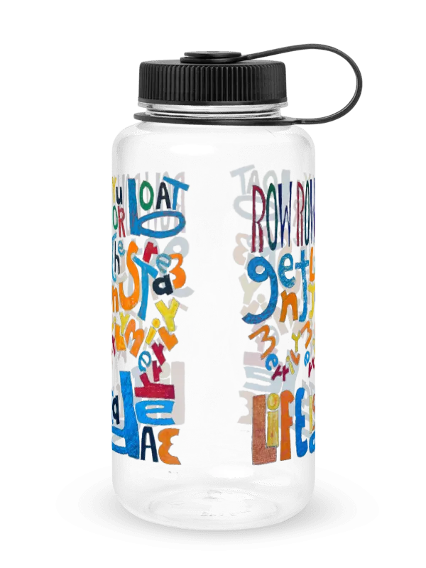 Row Row Row Your Boat Wide Mouth Plastic Water Bottle product image (2)