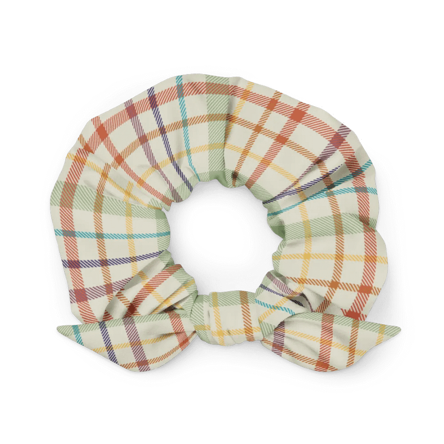 Centered Eight Color Plaid Scrunchie with Bow product image (1)