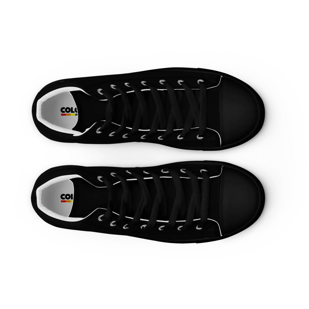 Women's Black High Top Canvas Shoes product image (6)