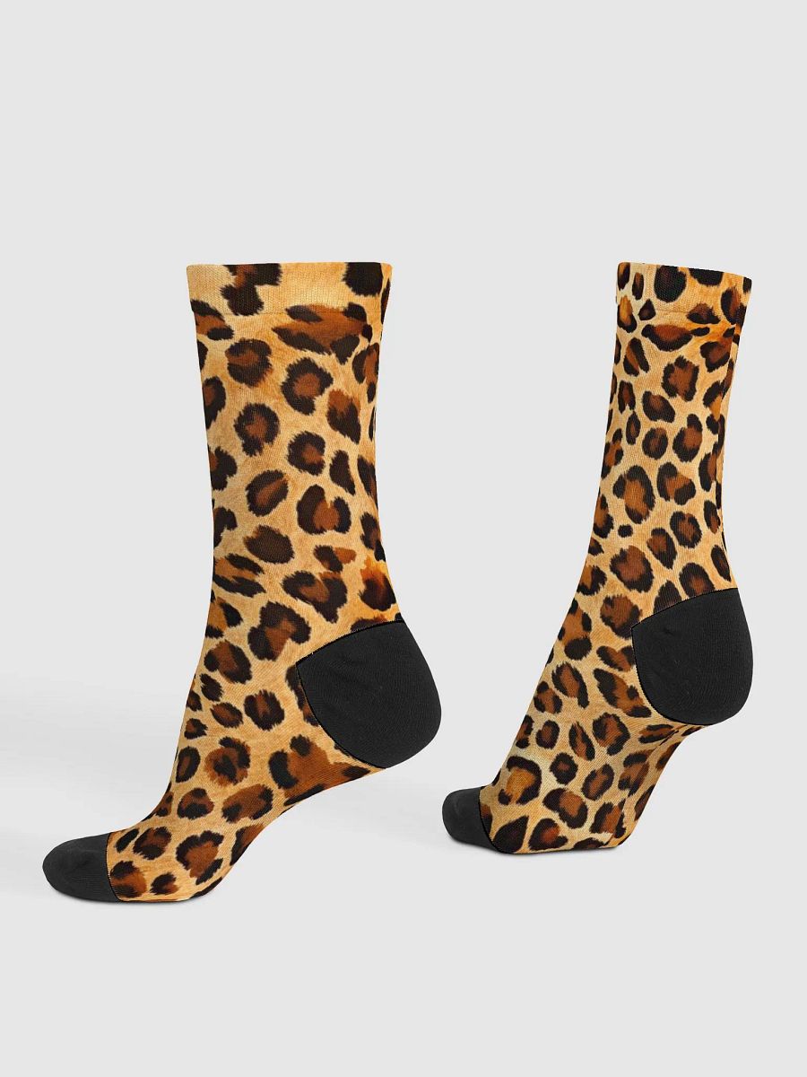 Leopard Luxe Sustainable Crew Socks product image (4)