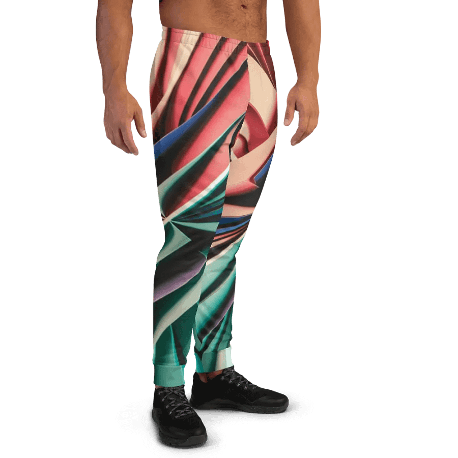Abstract Geometric Recycled Men's Joggers in Vibrant Colors (XS-3XL) product image (8)