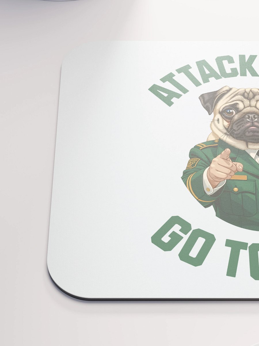 "Attack Cops Go to Jail" mouse pad - green ink product image (6)