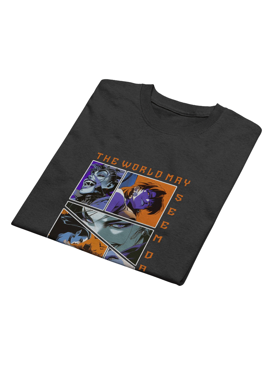 "The world may seem dark" Panel Heavyweight Printed T-Shirt product image (4)