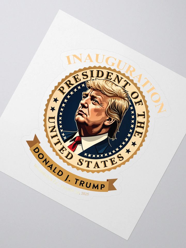 Donald J. Trump Presidential Inauguration Illustrated Sticker product image (2)