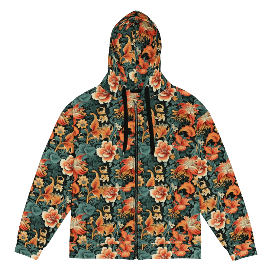 Sunset Flowers | Recycled Unisex ZIP Hoodie product image (4)