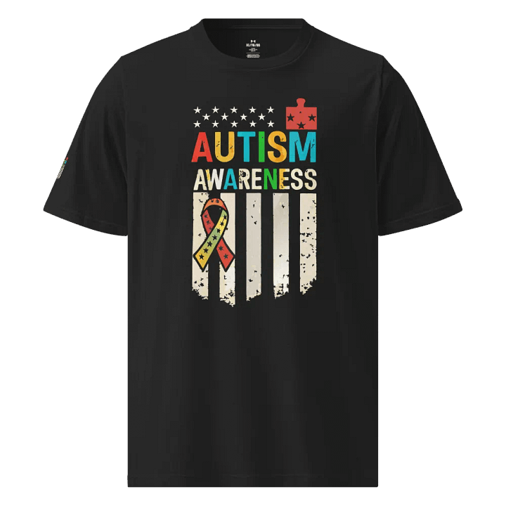 Autism Awareness American Flag T-Shirt product image (1)