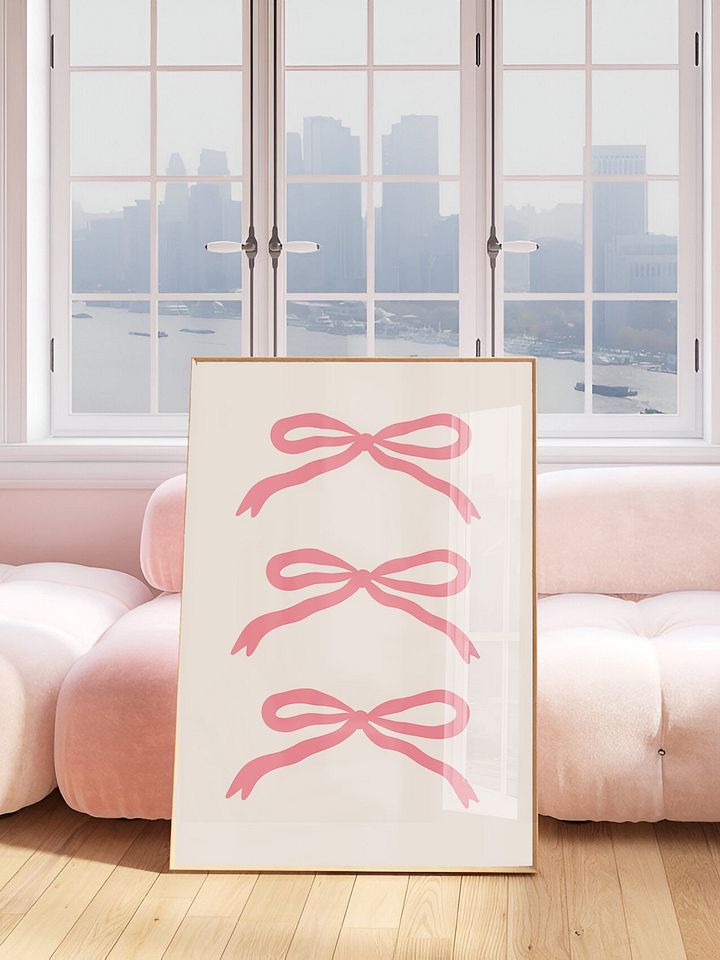Coquette Pink Bows Print product image (2)