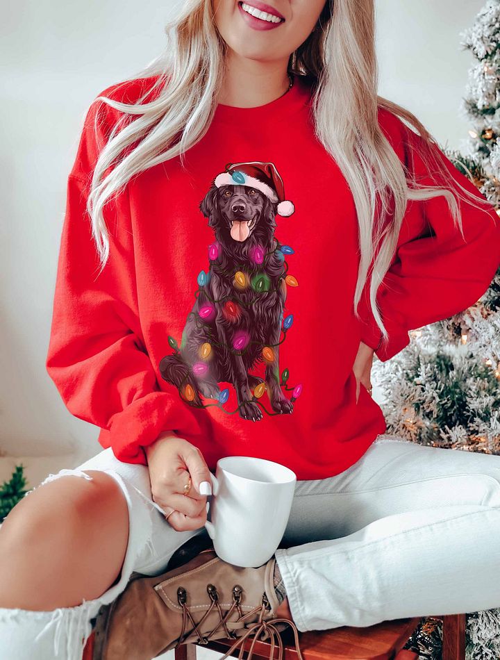 Funny Flat-Coated Retriever Christmas Sweatshirt product image (15)