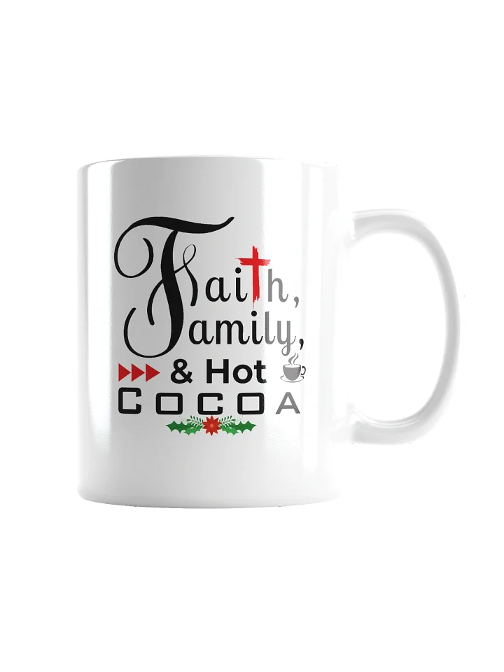 Faith, Family & Hot Cocoa Ceramic Mug | Christian Christmas Mug | Holiday Gift for Believers & Moms product image (6)